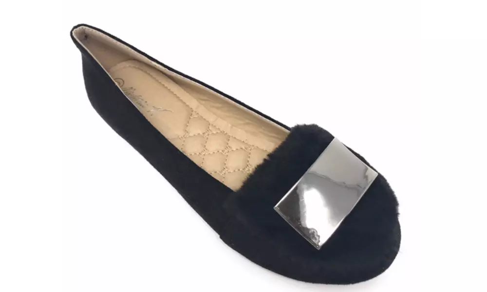 Donna's Faux Fur Flats  - Primary Image