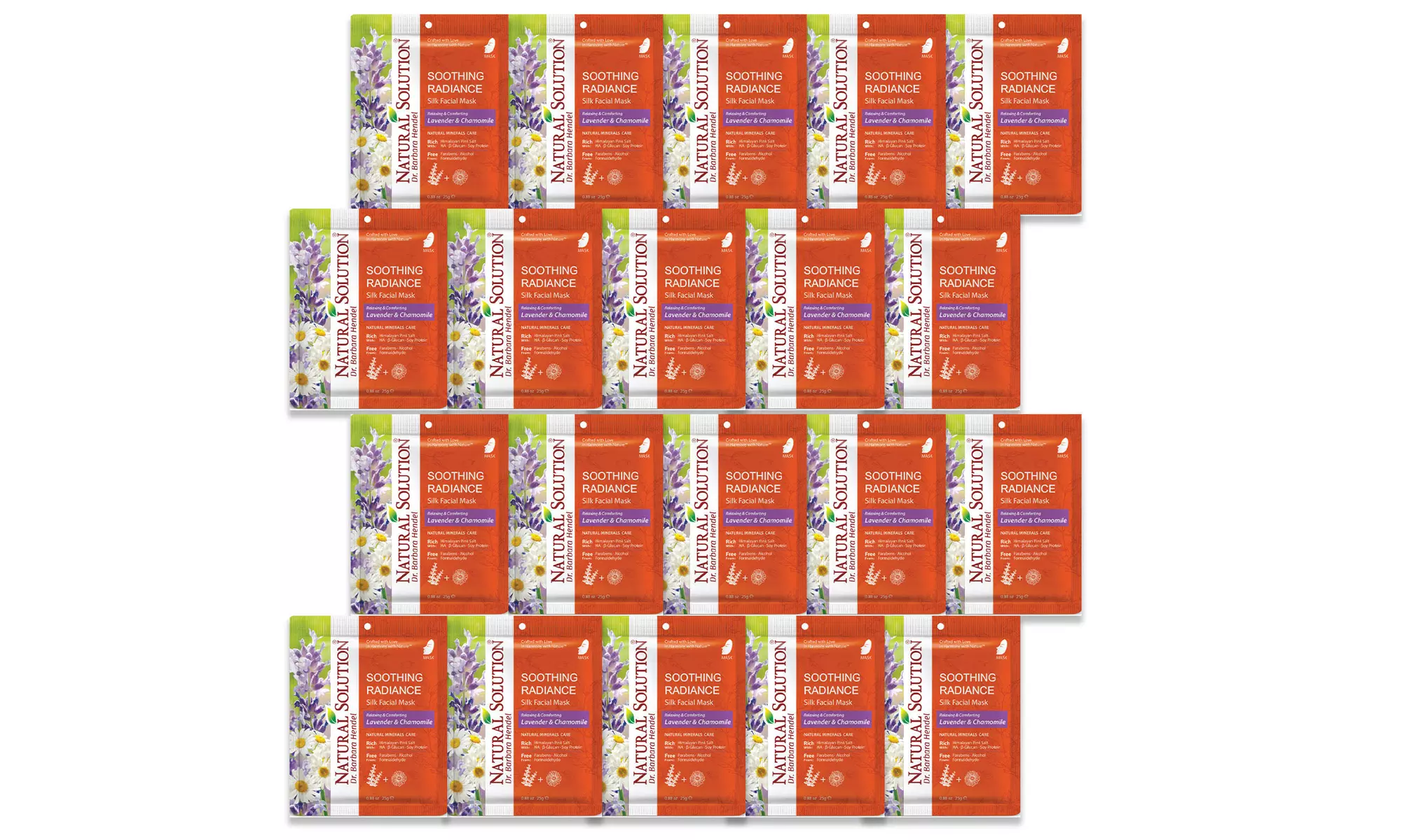 Face Mask- With Lavender and Chamomile , Hydro Nourishing  Sheet- Pack of 20 - Primary Image
