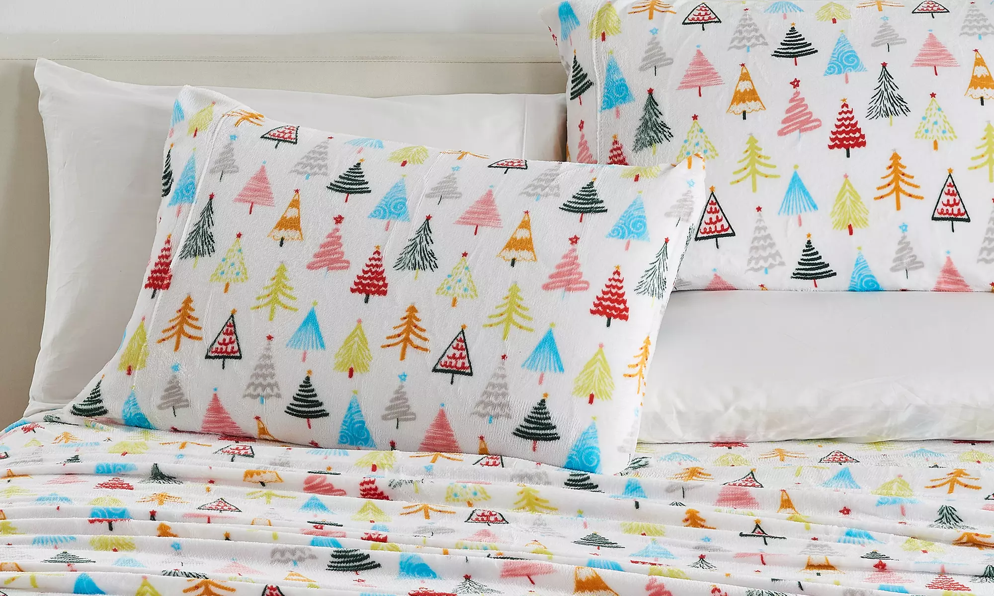 Ultra Soft Velvet Plush Printed Bed Sheet Set