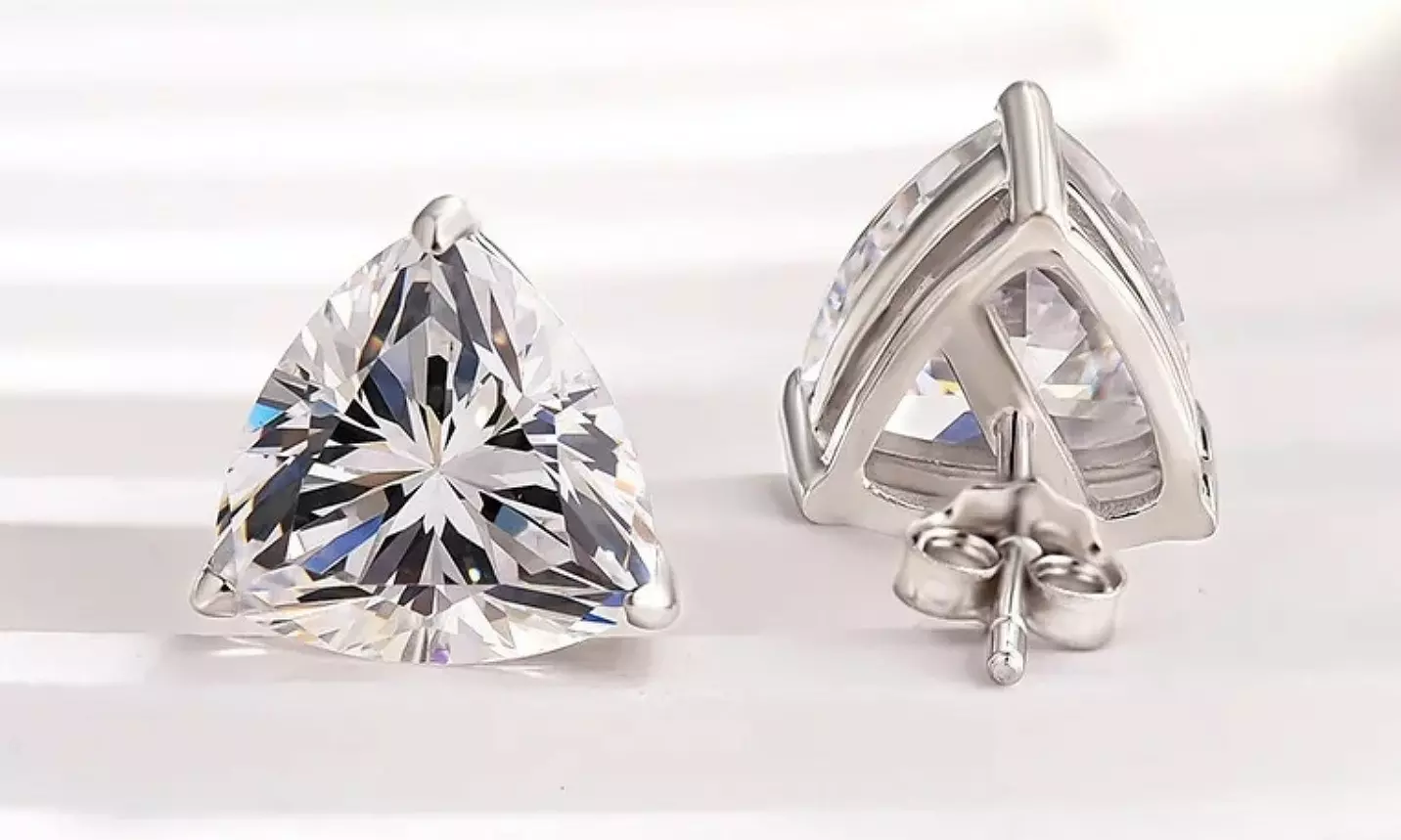 925 Sterling Silver Crystal Stud Earrings Made With Swarovski - Multiple Options