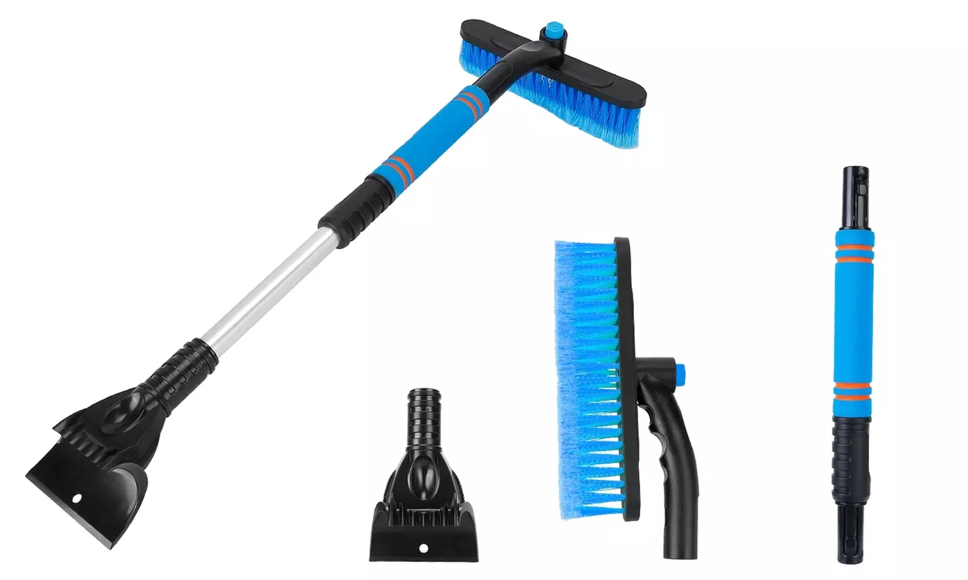 iMounTEK Extendable Snow Brush and Ice Scraper with Pivoting Head