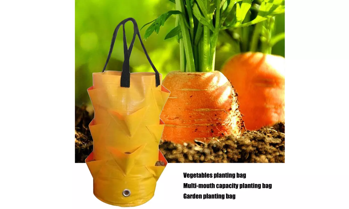 1-3 Pack Hanging 3 Gallon Planting Grow Bags with 10 Hole for Strawberry Tomato