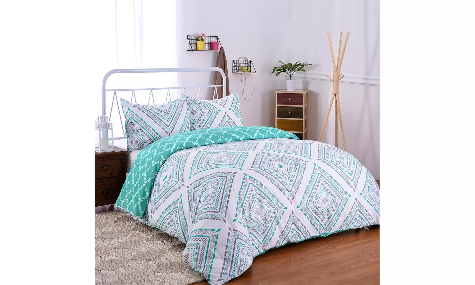 Printed Microfiber Reversible Duvet Cover Sets (3-Piece) - Primary Image