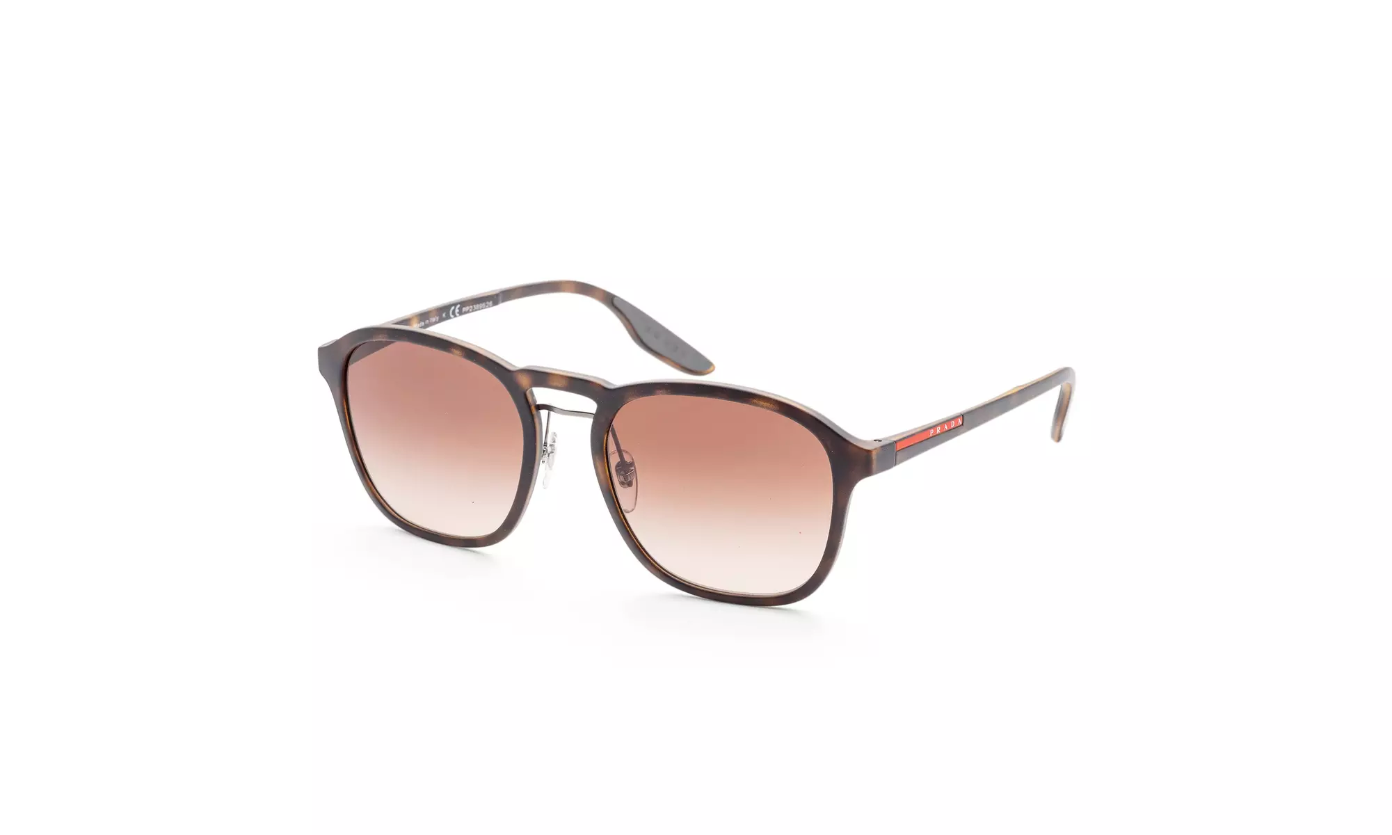 Prada Men's PS02SS-U616S155 Linea Rossa 55mm Havana Rubber Sunglasses - Primary Image
