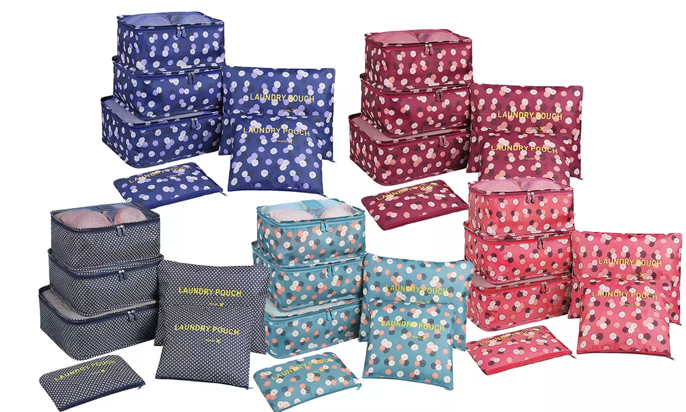 6Pcs/Set Travel Storage Packing Cube Organizer Set