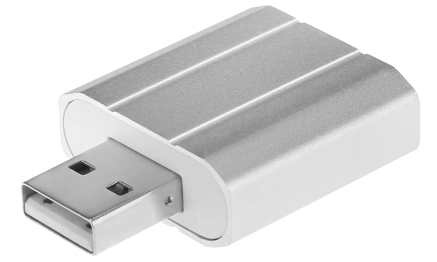 iMounTEK USB 2.0 Audio Adapter External Stereo Sound Card w/ Headphone Mic Jack - Second Medium