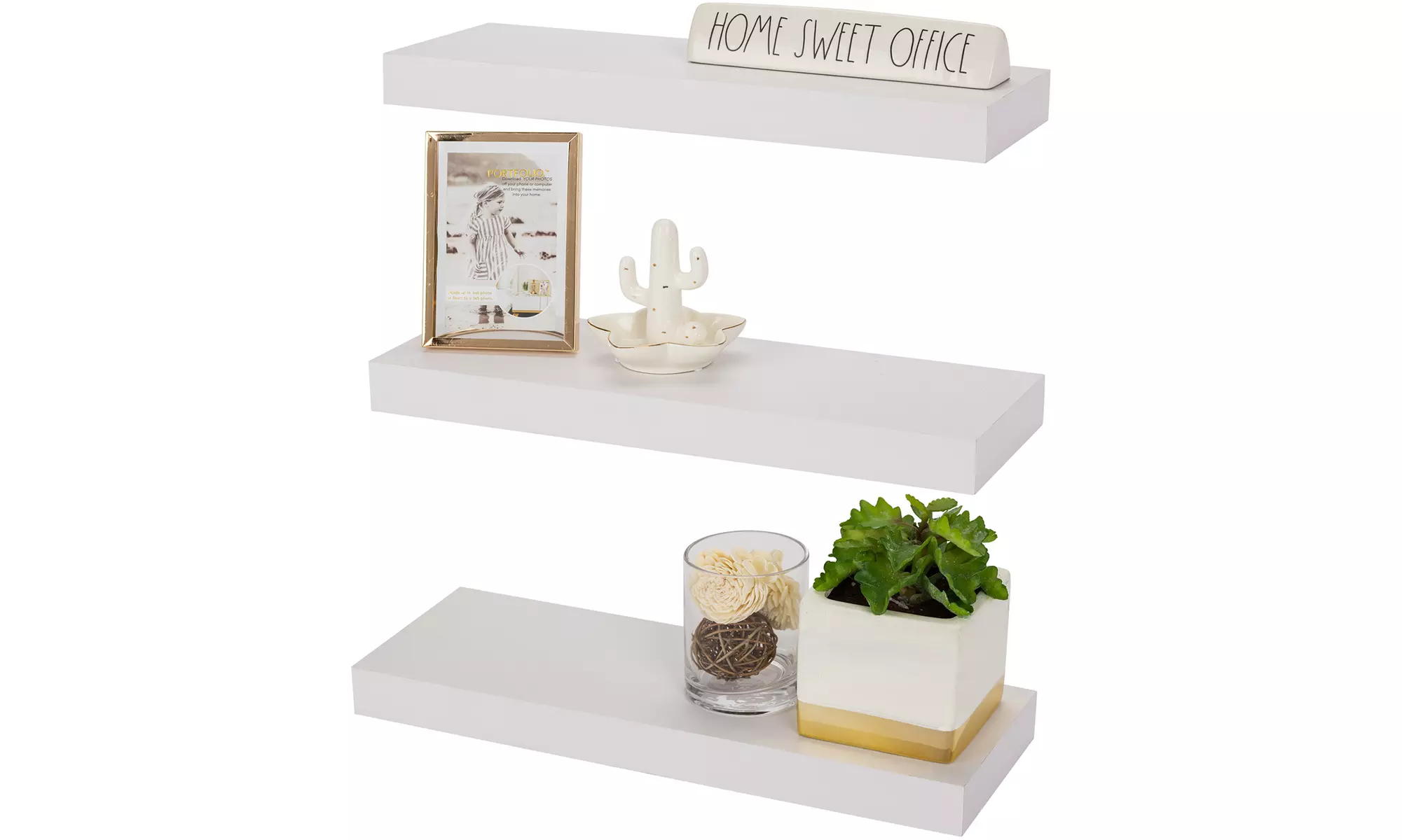 Sorbus Floating Shelves, Modern Hanging Wall Shelf Décor - 16 Inches - 3 Pack