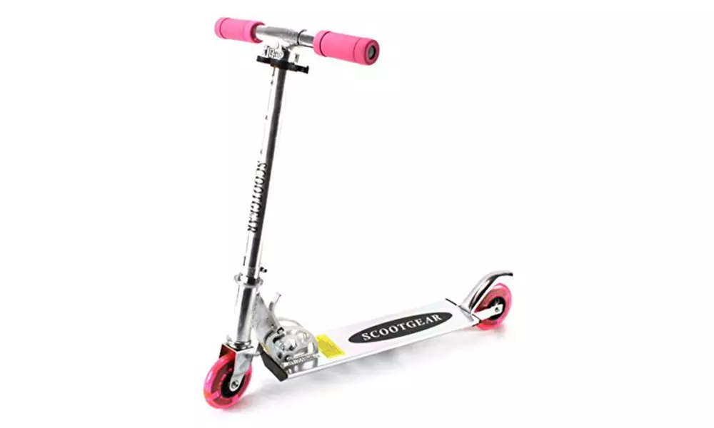 VT ScootGear Children's Kid's Two Wheeled Metal Toy Kick Scooter (Pink) - Primary Image