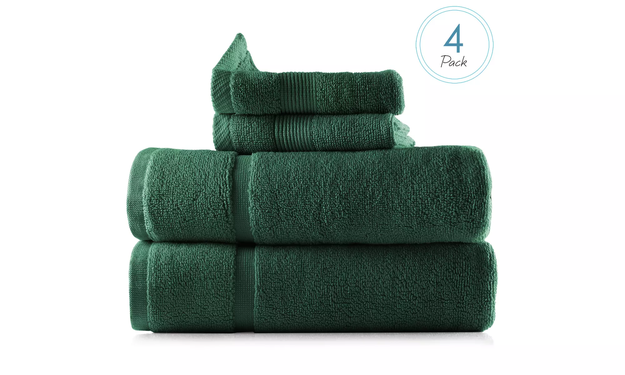 Hearth & Harbor Towels- 100% Cotton Set of 2 Bath Mat Towels and 2 Washcloths - Primary Image