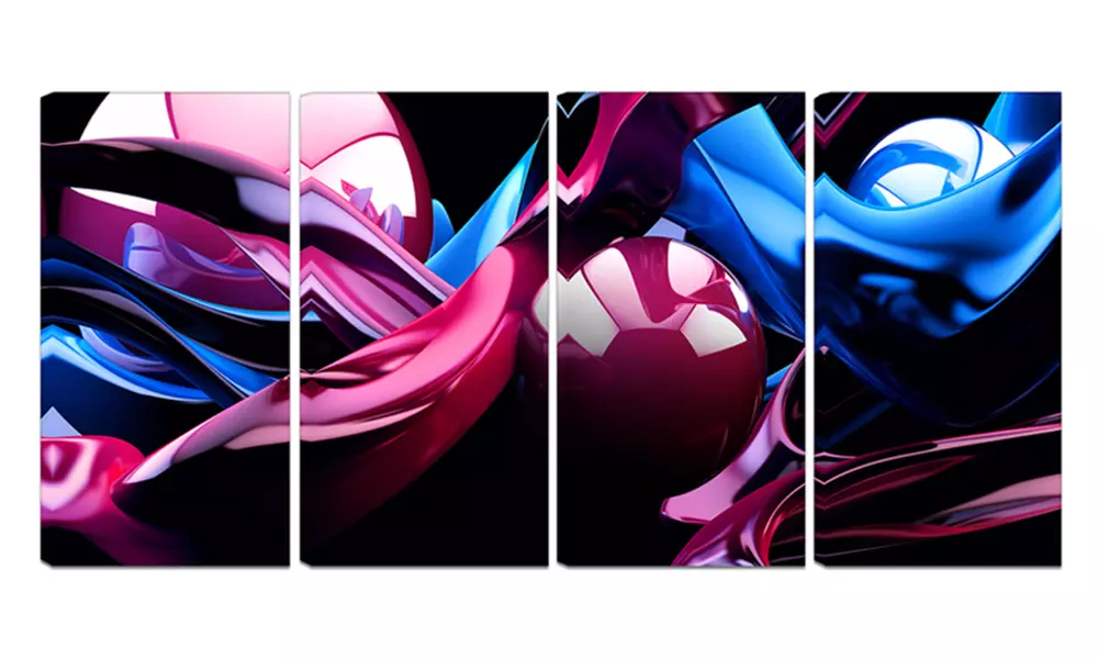 What do you see? - Abstract Wall Art - 48x28 - 4 Panel - Primary Image