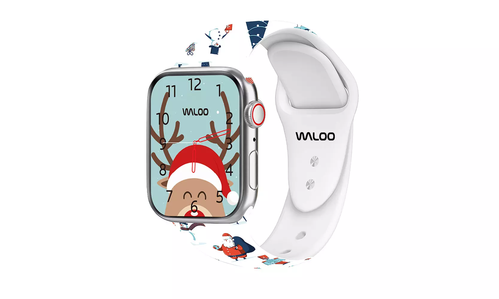 Waloo Christmas Silicone Sport Replacement Band For Apple Watch - All Series