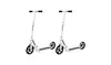 Razor A5 DLX Kick Scooter (Silver) (2 Pack)