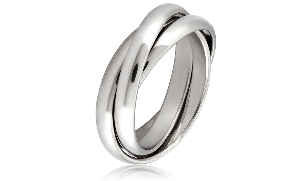 Stainless Steel Intertwined Triple Band Ring