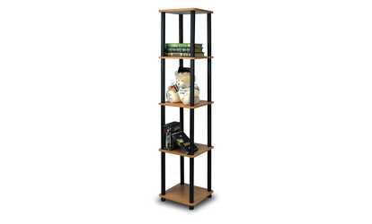 Furinno Turn-N-Tube 5-Tier Corner Square Rack Display Shelf