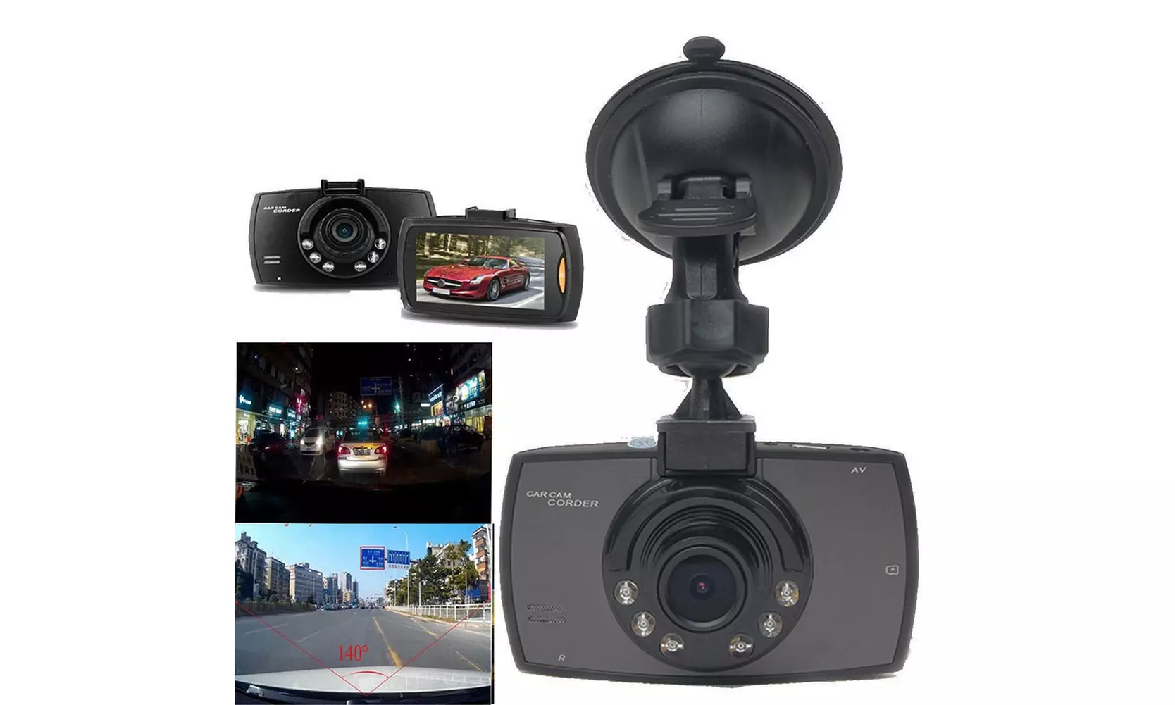 1080P 2.7" Car DVR Vehicle Camera Video Recorder Night Vision Dash Cam - Primary Image