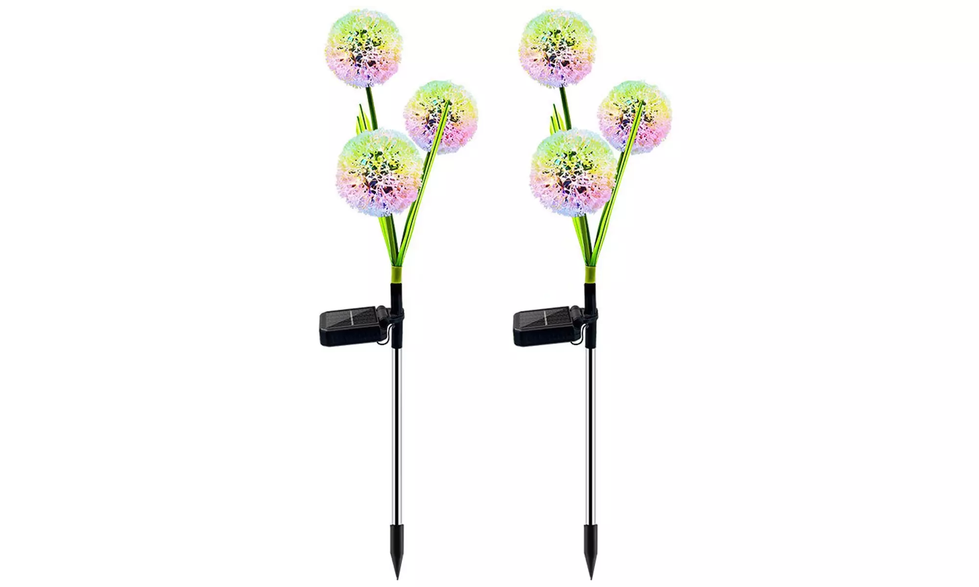 Solar Outdoor Garden Decor Colorful Solar Dandelion Stake Lights