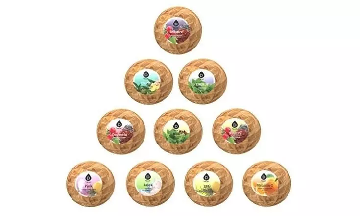 Samsonic Trading BBGS10 Natural & Organic Handmade Bath Bomb Gift Set Pack of 10 - Second Medium