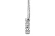 1.65 TCW Triple CZ Necklace Platinum over Silver - Second Medium