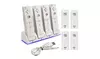 Insten Quad Dock Charge with 4-pack Battery For Wii Controller,White