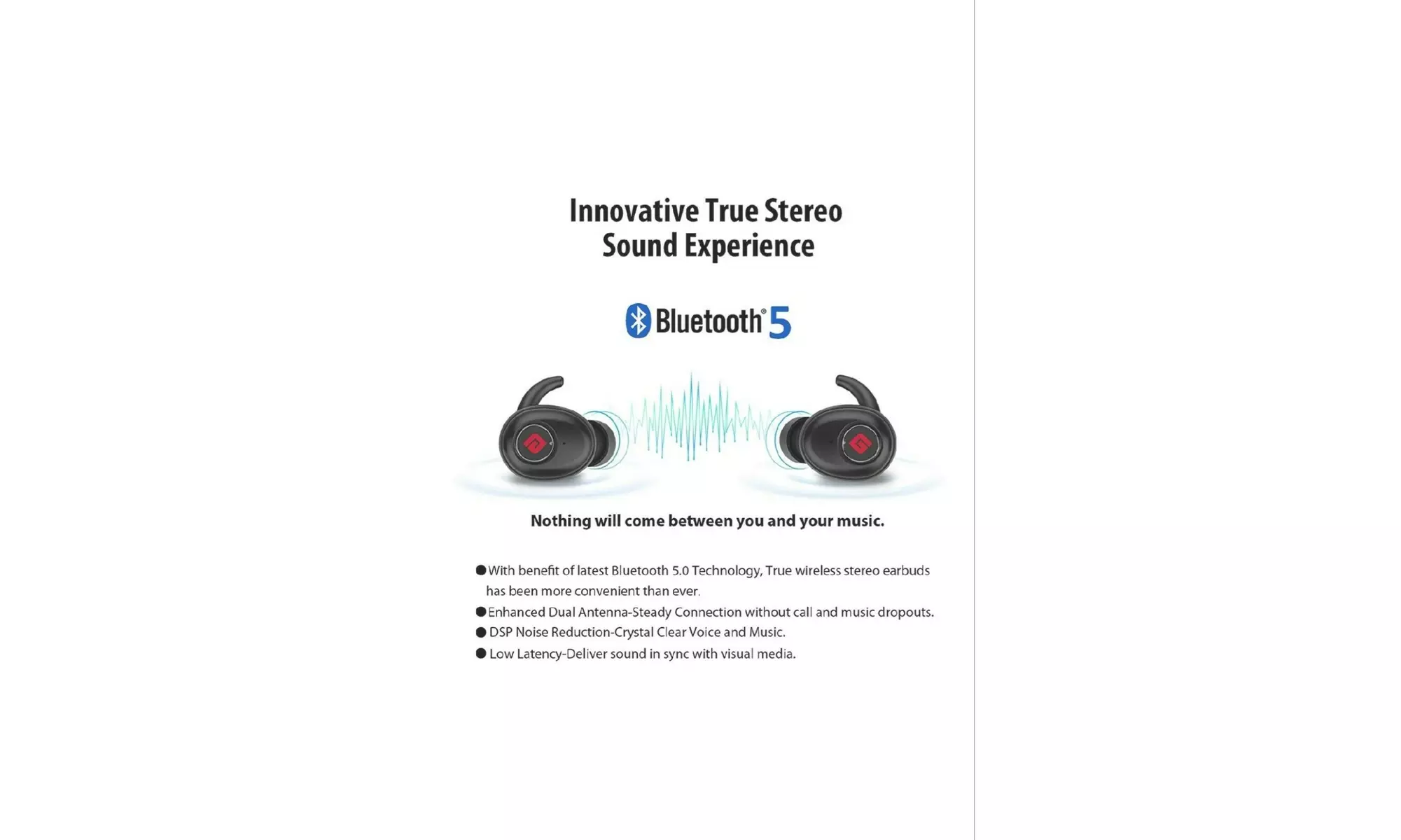 Geekee True Wireless Earbuds Bluetooth 5.0 Headphones Sports TWS G350 - Primary Image