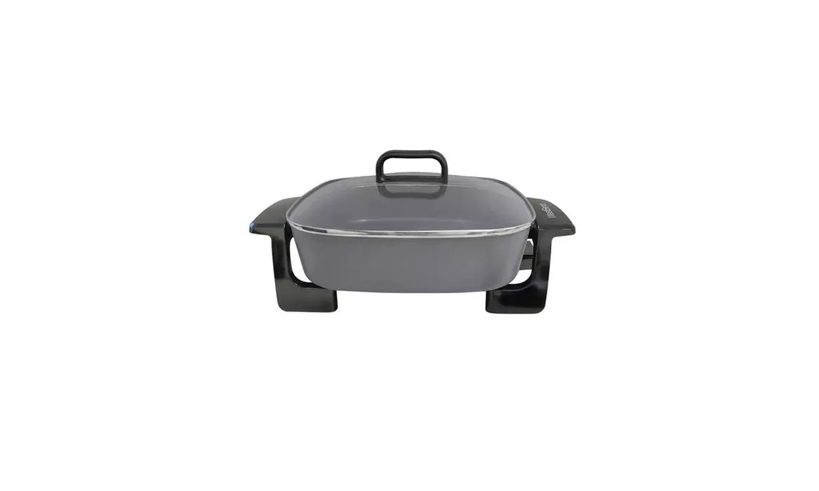 WestBend 72216 Extra Deep Electric Skillet, Cast Aluminum, Grey - Primary Image