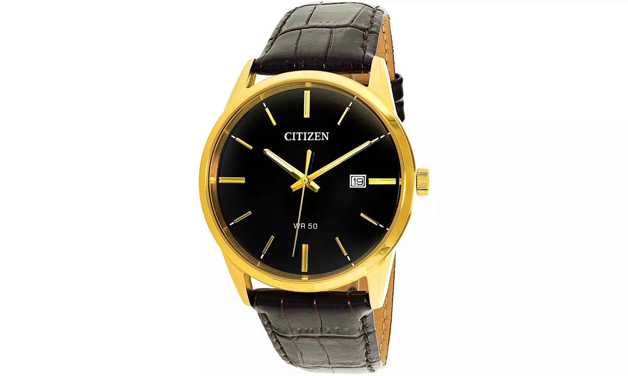 Citizen Men's BI5002-06E Brown Leather Quartz Fashion Watch - Primary Image