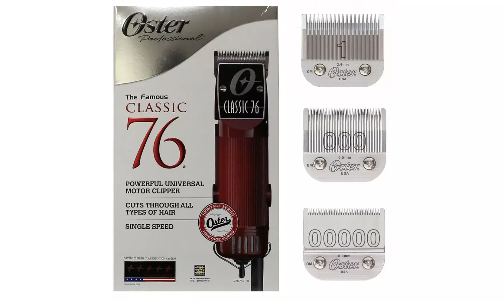  New Oster Classic 76 Hair Clipper 3-Blades  - Primary Image