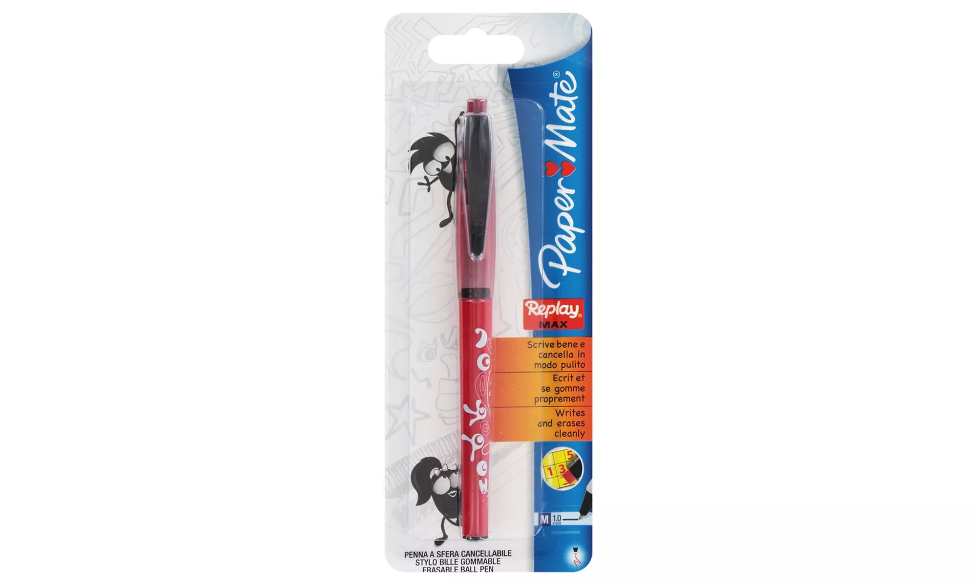12 Paper Mate Replay Max Erasable Ball Point Pens, 1.0mm - Primary Image