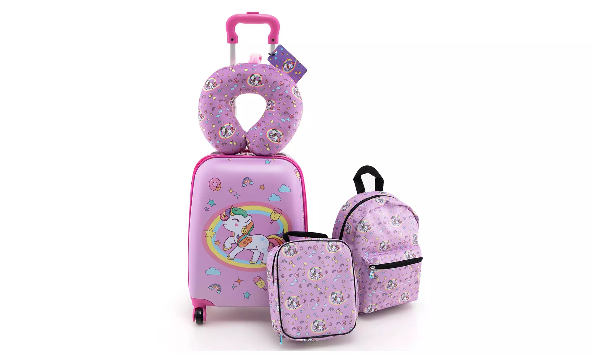 Costway Five-Piece Costway Kids Luggage Set 