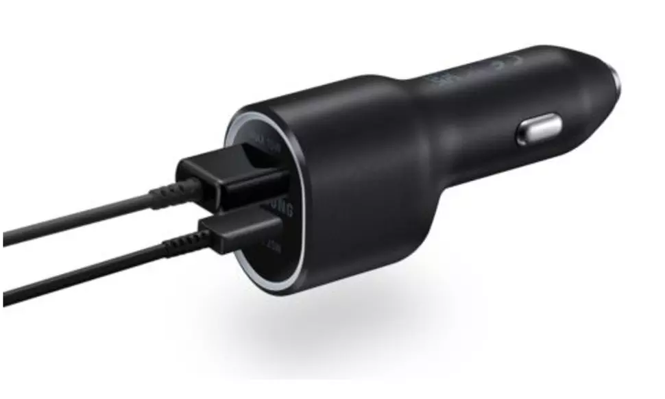 Original New Samsung 45W Dual Port Fast Car Charger with C to C C to USB Cables