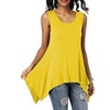 Image 6: Women's Summer Sleeveless Pleated Shirt Casual Tank Tops