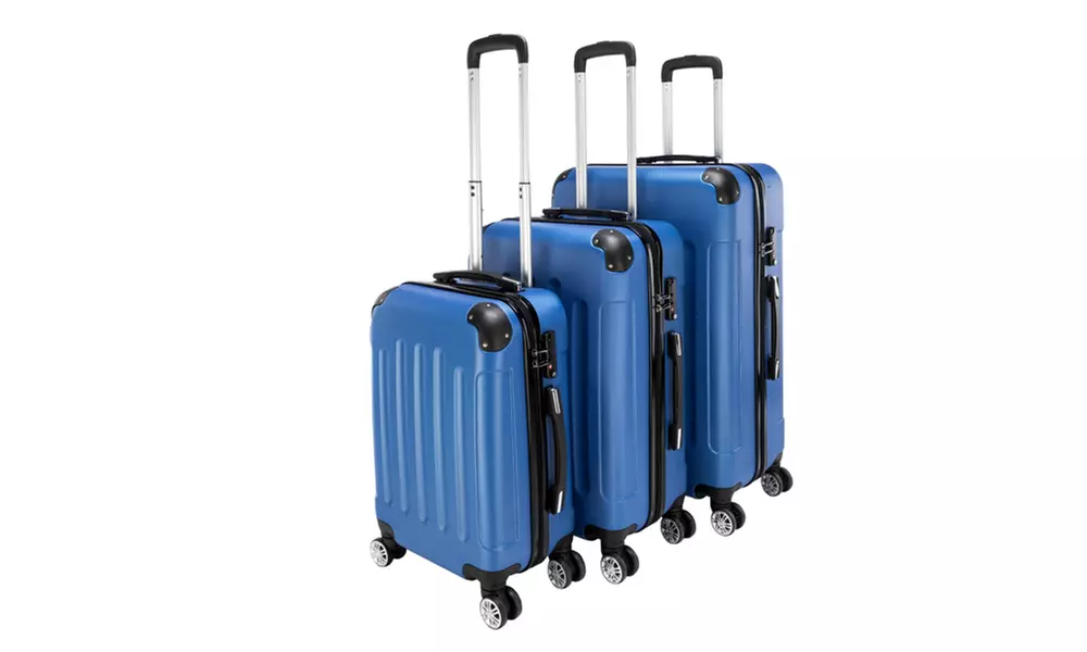 3-in-1 Portable ABS Trolley Suitcase Luggage Set 