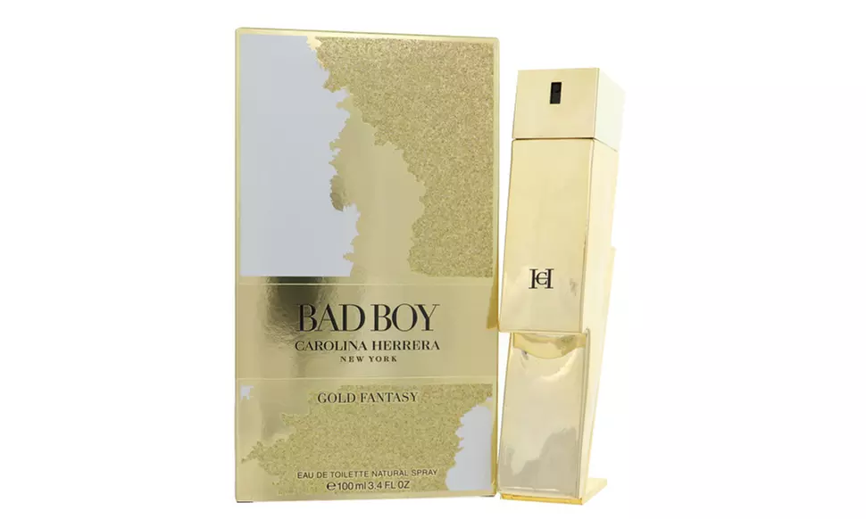 Carolina Herrera Bad Boy Gold Fantasy Eau de Toilette for Men 3.4 Fl. Oz.