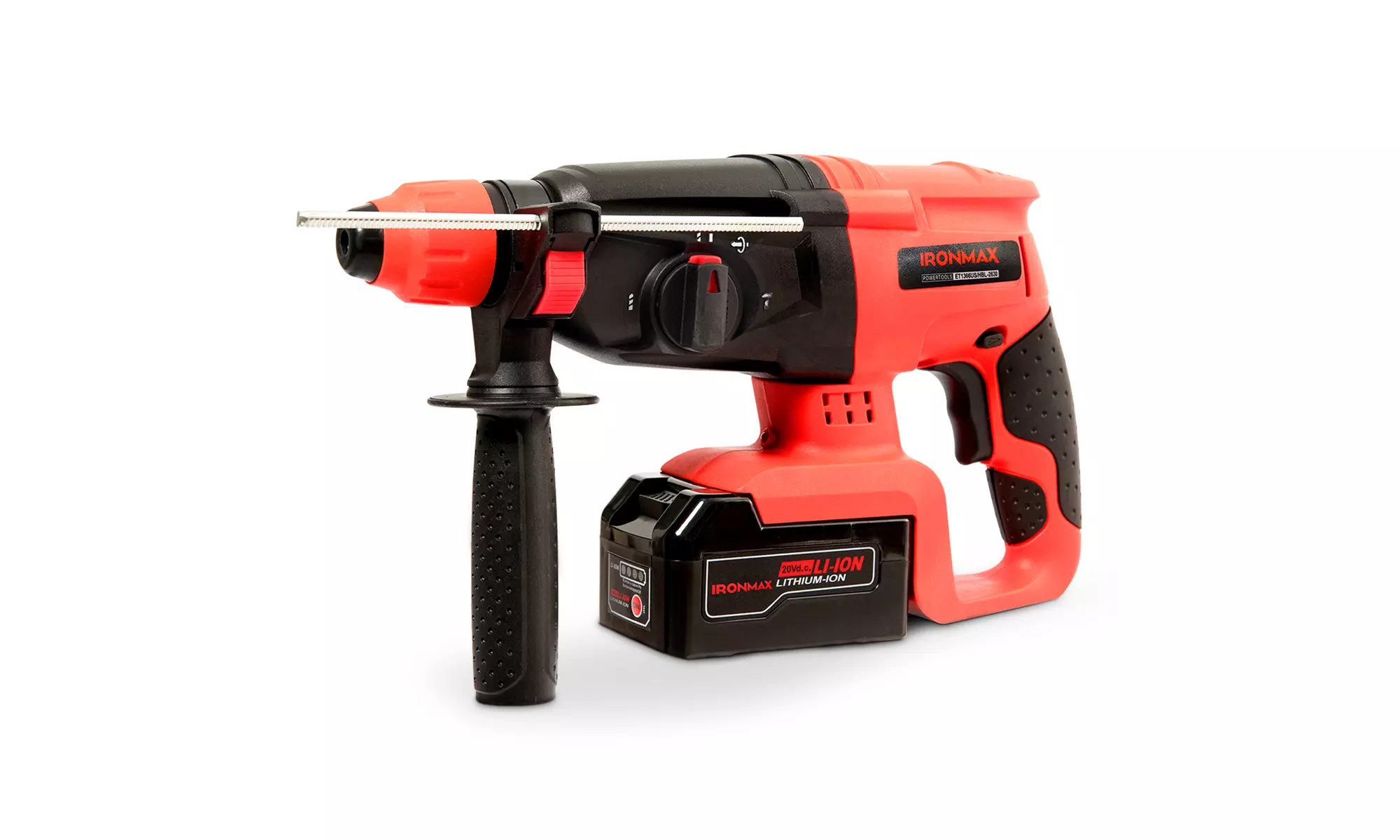 20V Cordless Lithium-Ion SDS Plus Rotary Hammer Drill 3 Mode w/ Drill Bits&Case - Primary Image