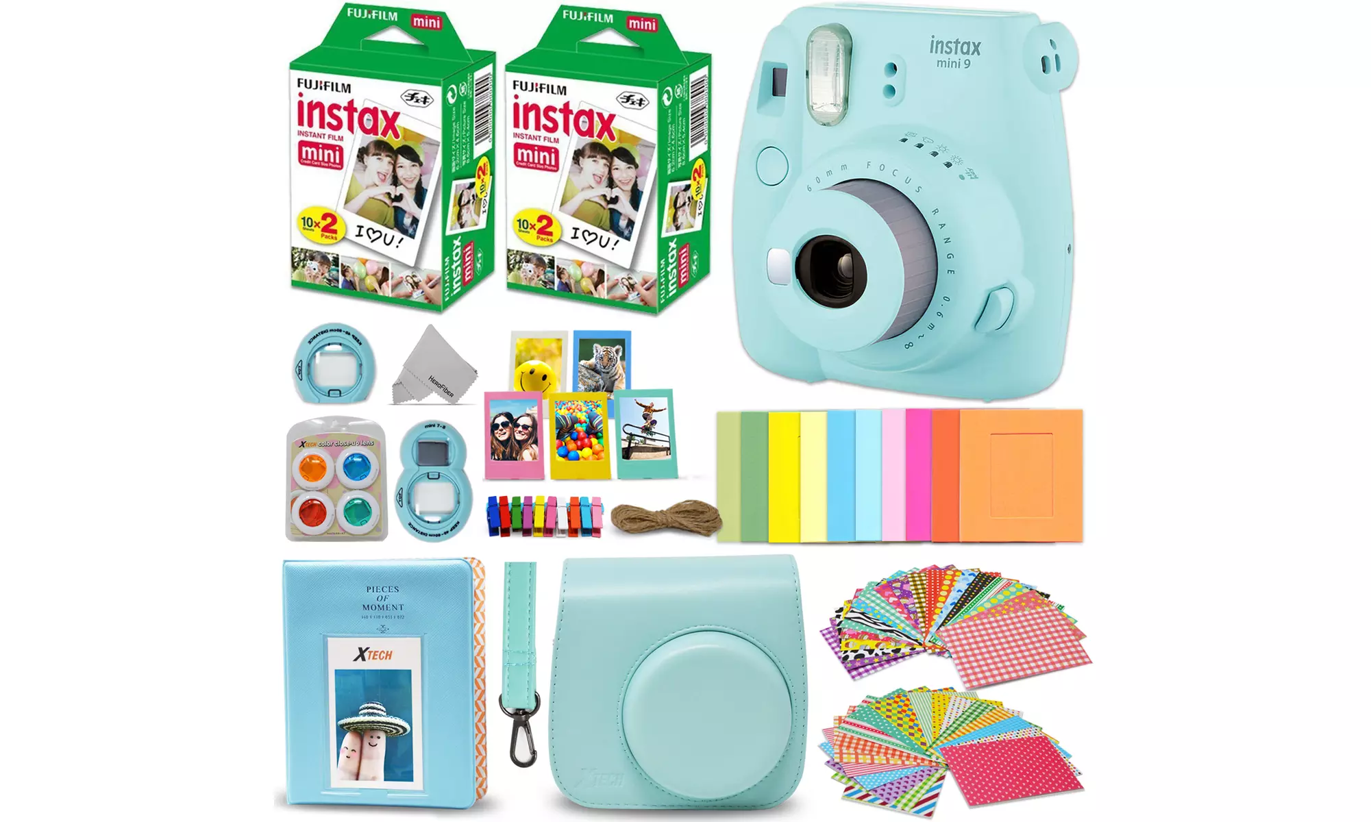 Fujifilm Instax Mini 9 Instant Camera, With  40 Film Sheets and Accessories  - Primary Image