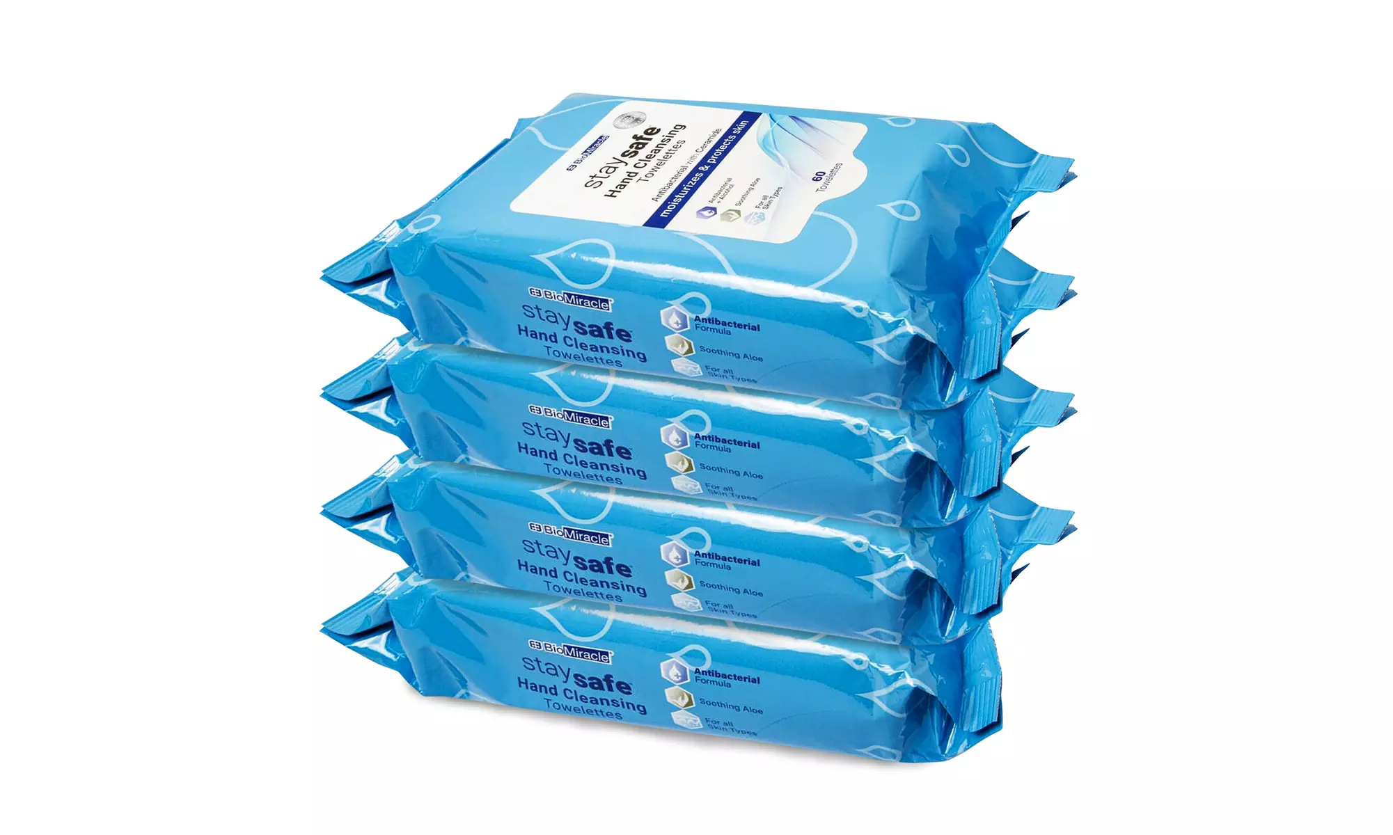 Hand Cleansing Towelettes  (4-Pack , 240 Count )