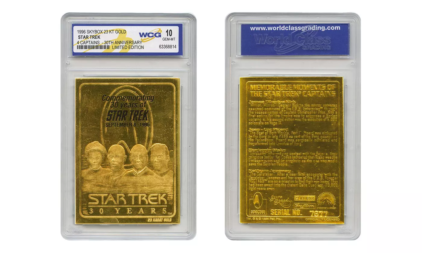 Star Trek 50th Anniversary Celebration Original or The Next Generation 23K Gold 