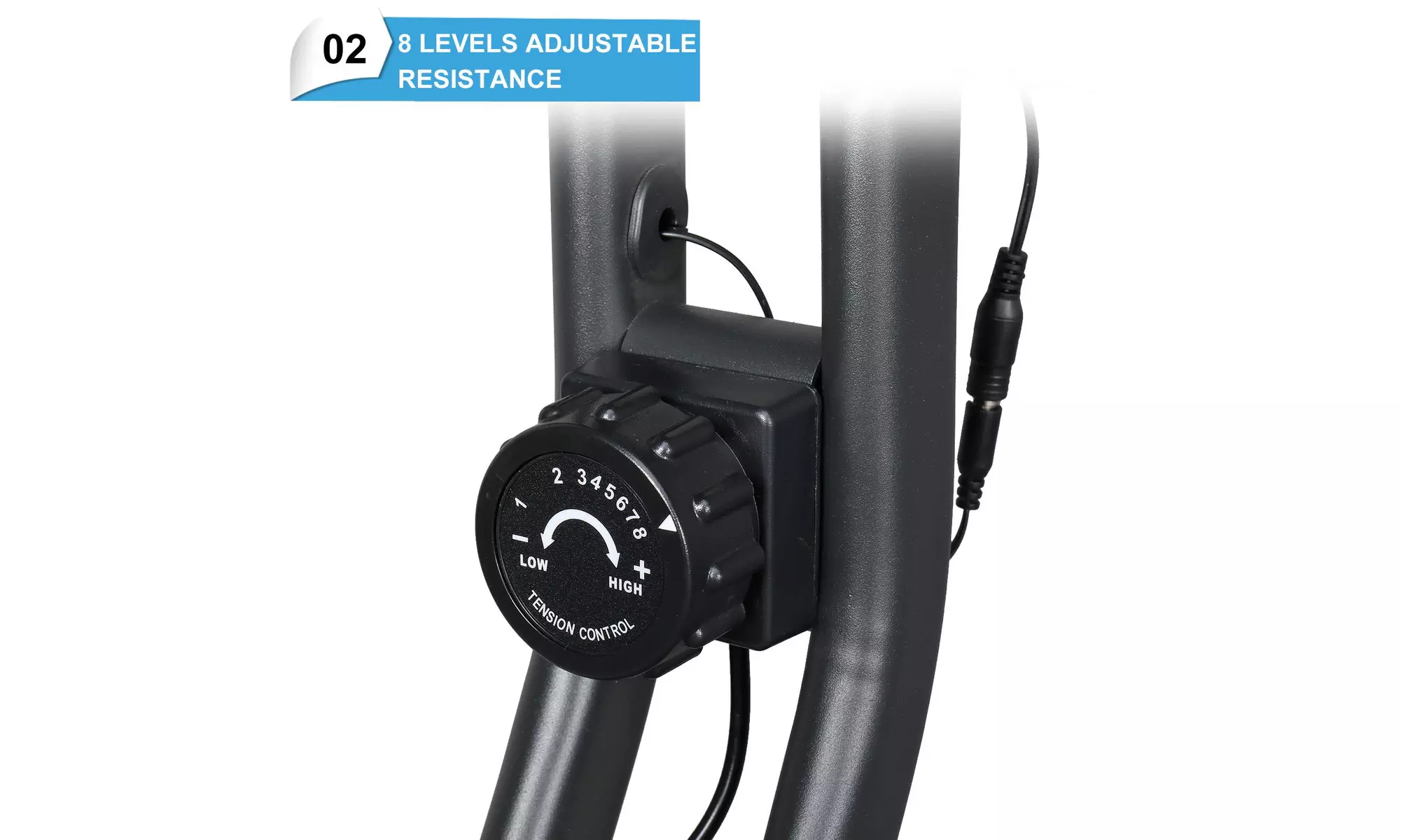 Folding Adjustable Exercise Bike, with Pulse Sensor/LCD Monitor - Second Medium