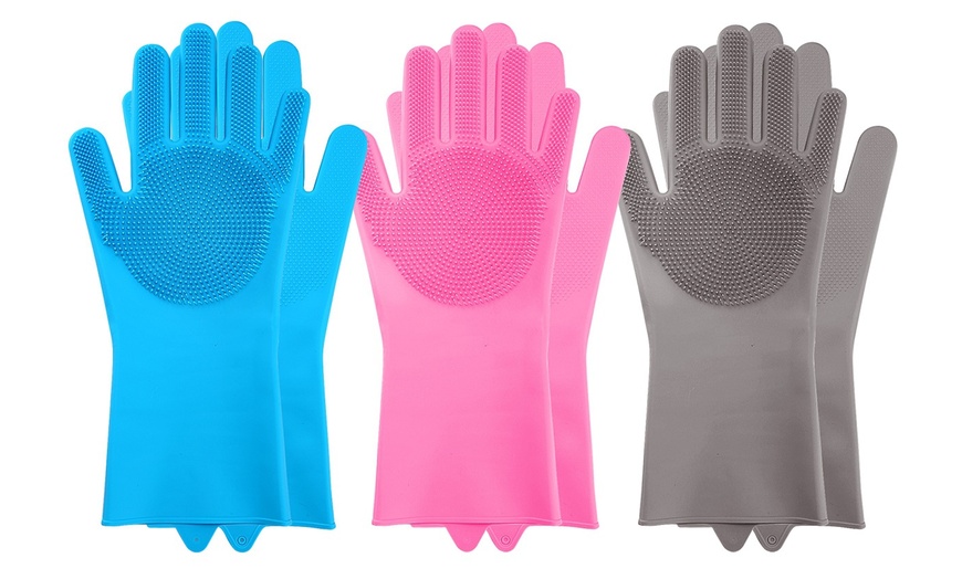 multipurpose silicone washing gloves