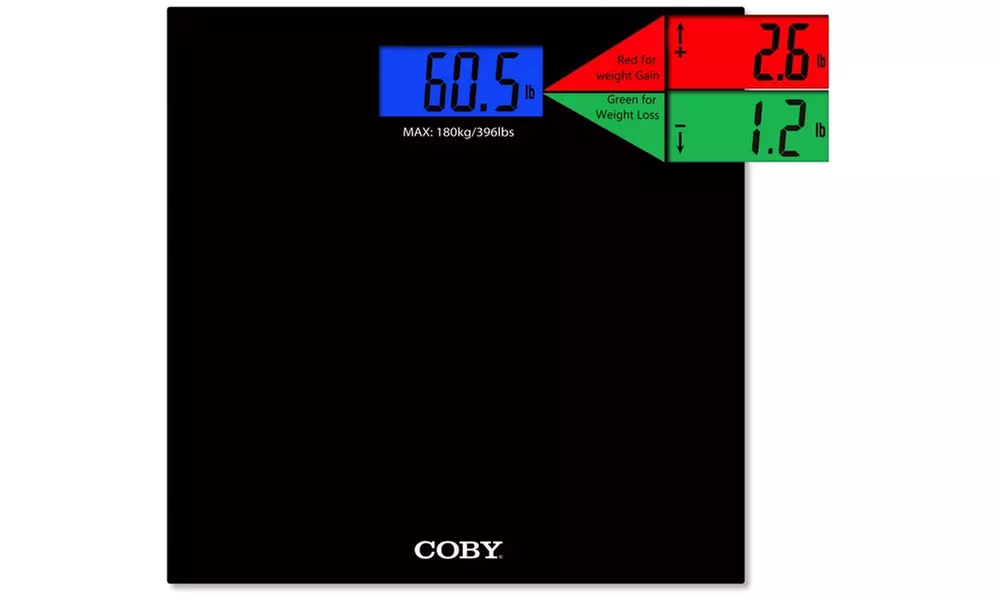 COBY Weight Comparison Digital Bathroom Scale - Primary Image