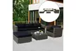 Costway 6PC Patio Garden Rattan Furniture Set Sofa Table W/2 Set Cushion Cover - Second Medium