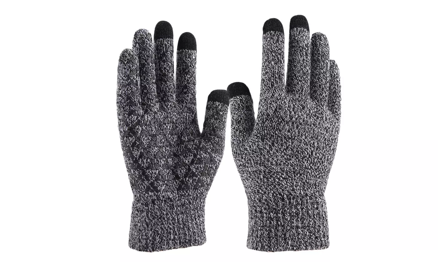Men's Touchscreen Winter Knit Gloves 