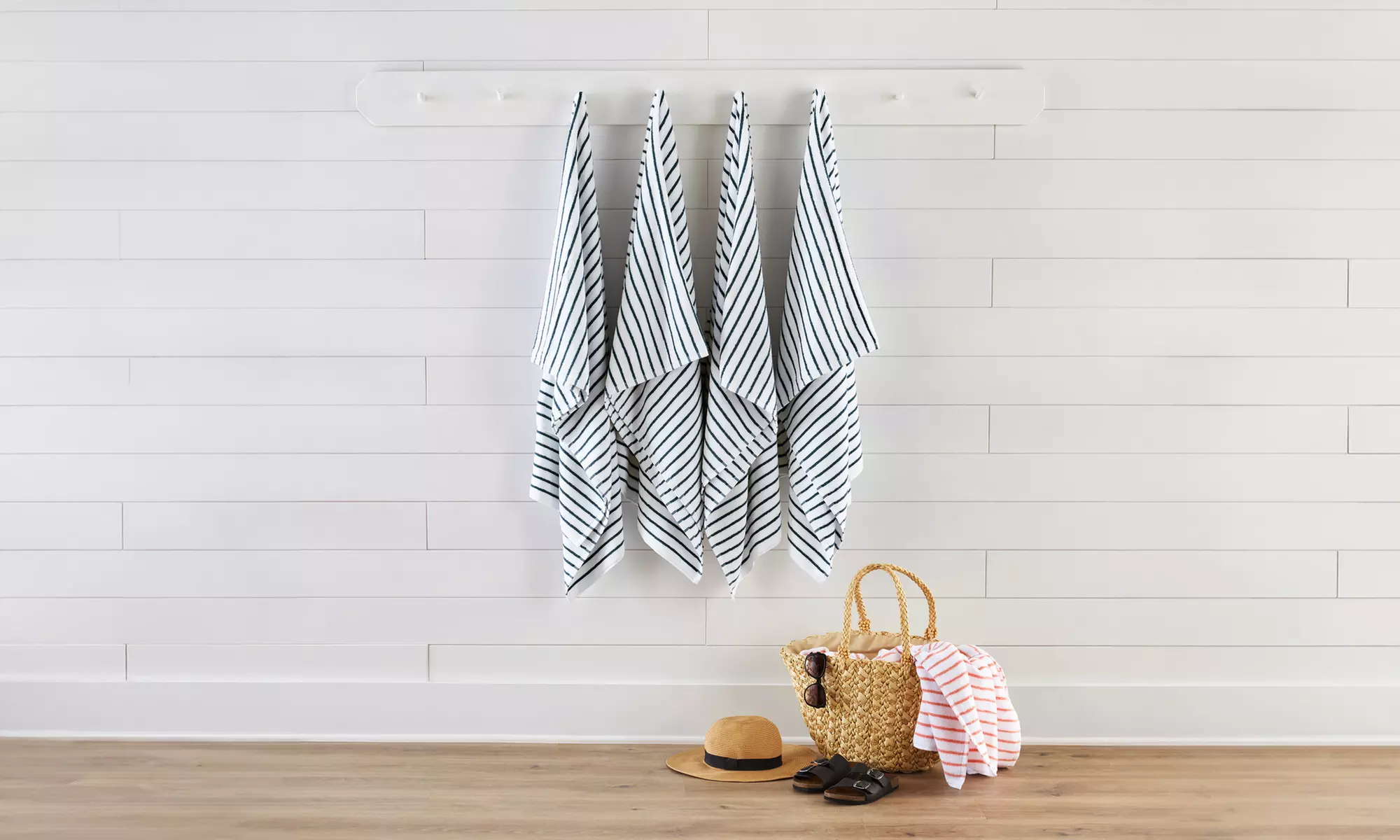 2-4pk Cabana Stripe Beach Towels - 100% Cotton and Highly Absorbent 30"x70"