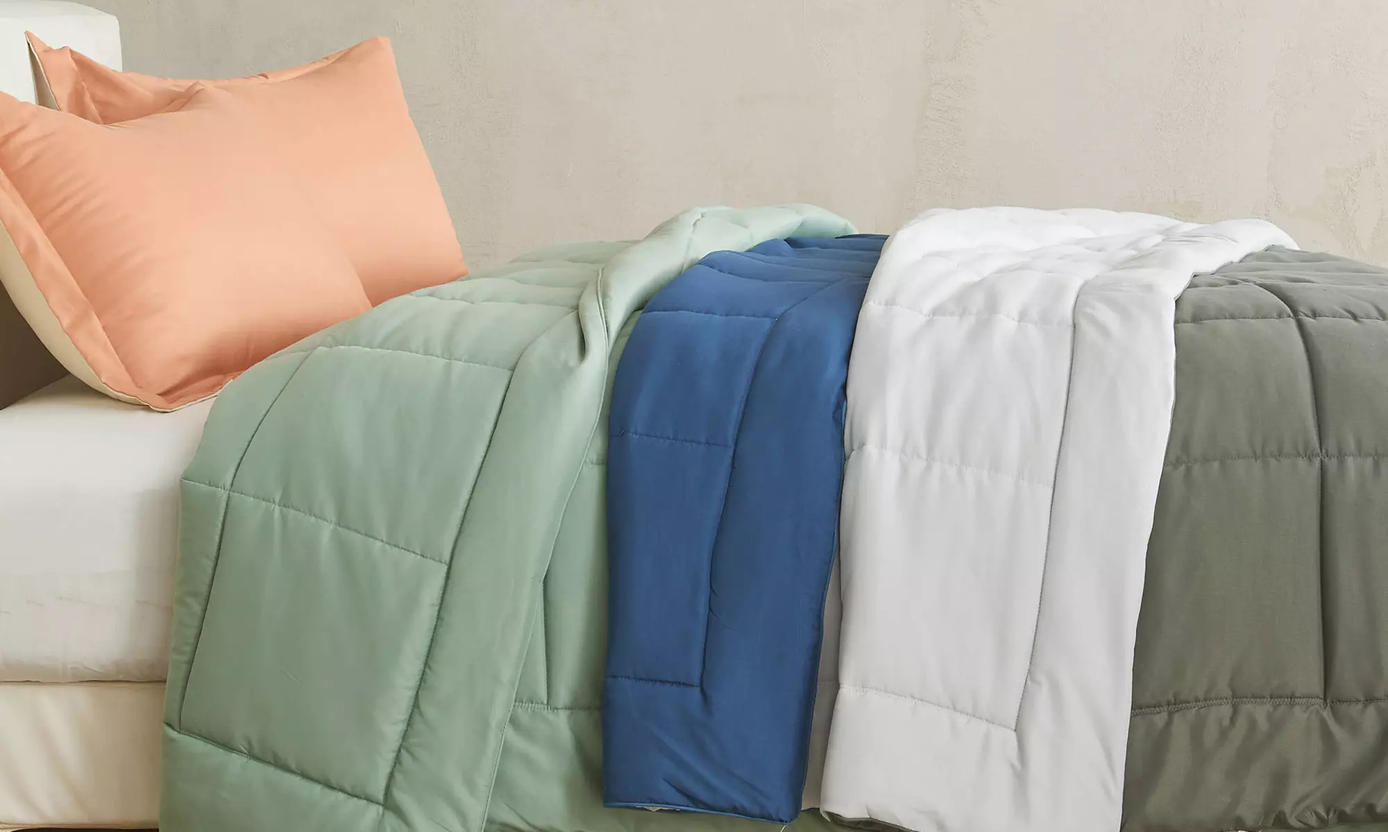 FreshFolds Reversible Down Alternative Comforter Set 