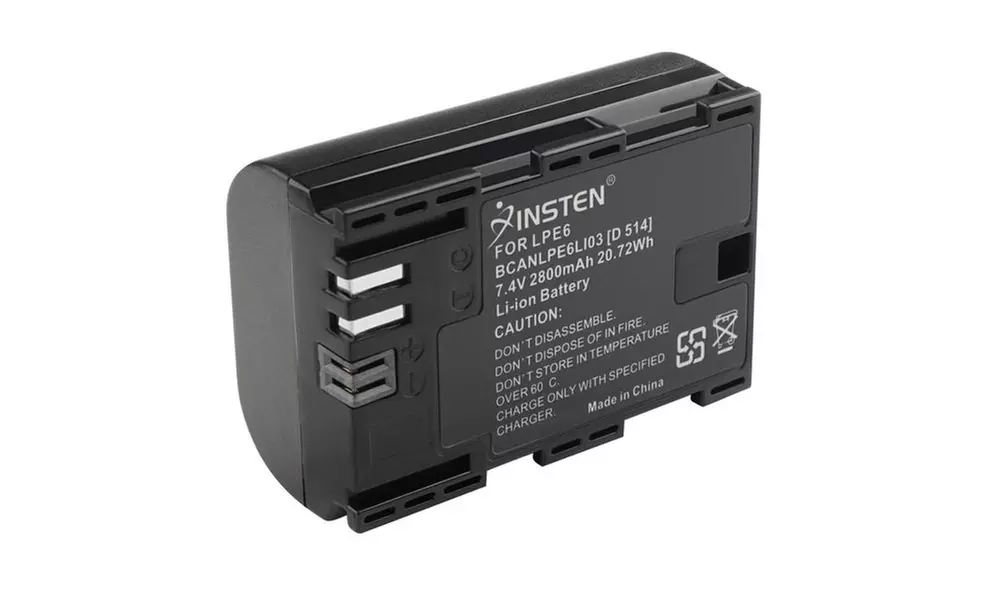 Insten Decoded Li-ion Battery For Canon LP-E6 - Primary Image