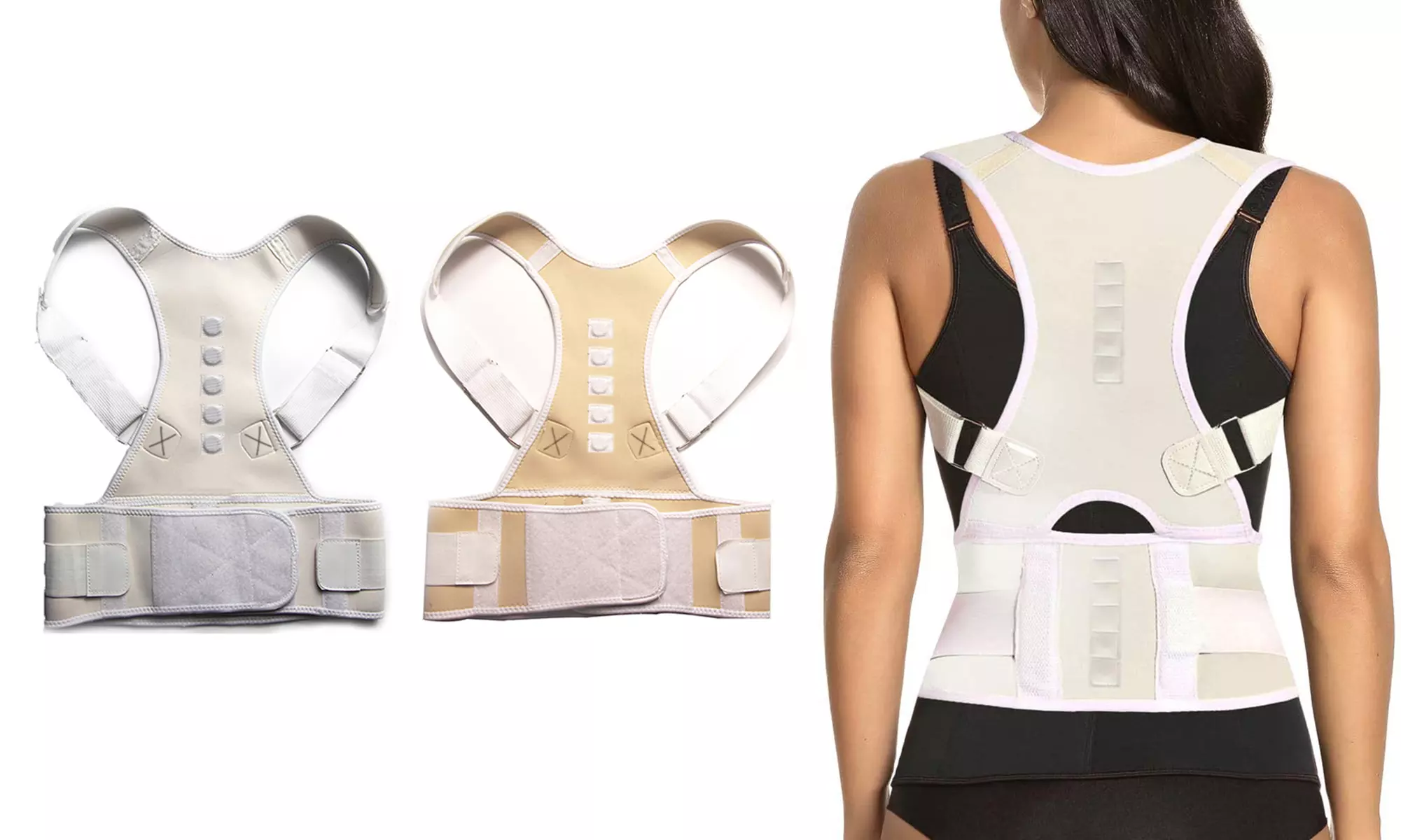 Posture Corrector Adjustable Support Upper Back Brace Providing Pain Relief - Primary Image
