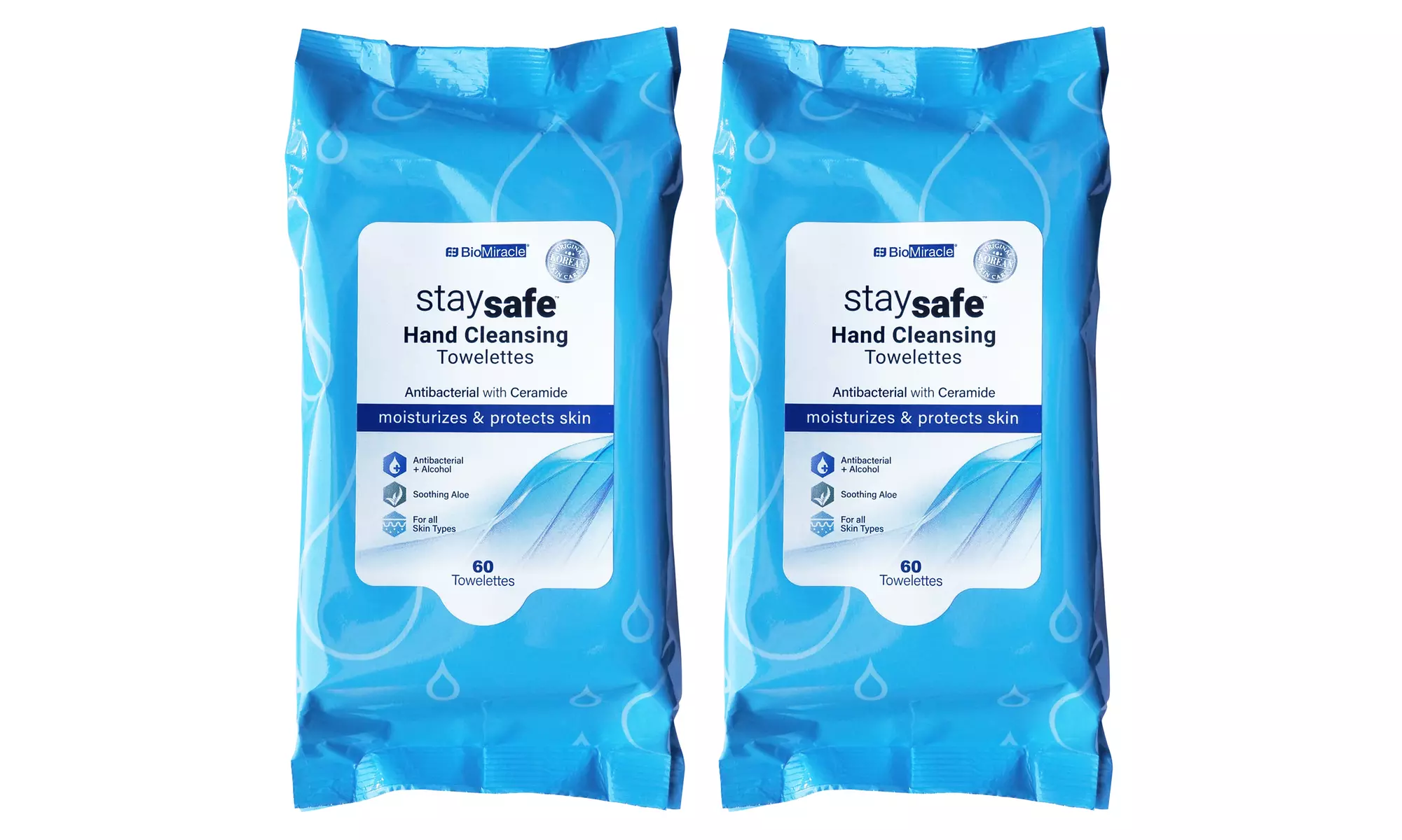 Anti-Bacterial Wipes with 62% Alcohol and Aloe (60, 120, and 180-Count)