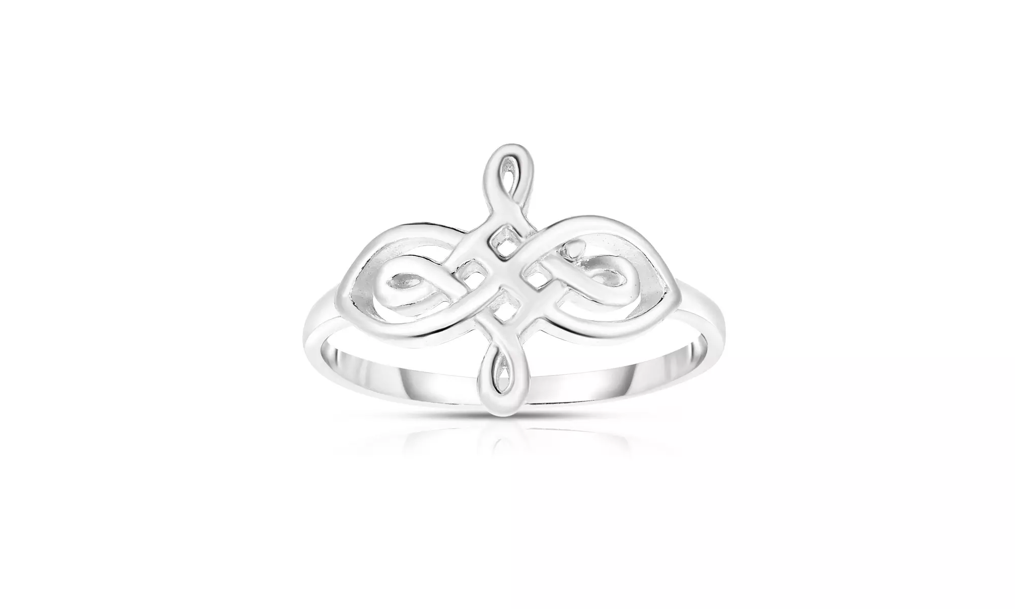 Sterling Silver Celtic Cross Band Ring 