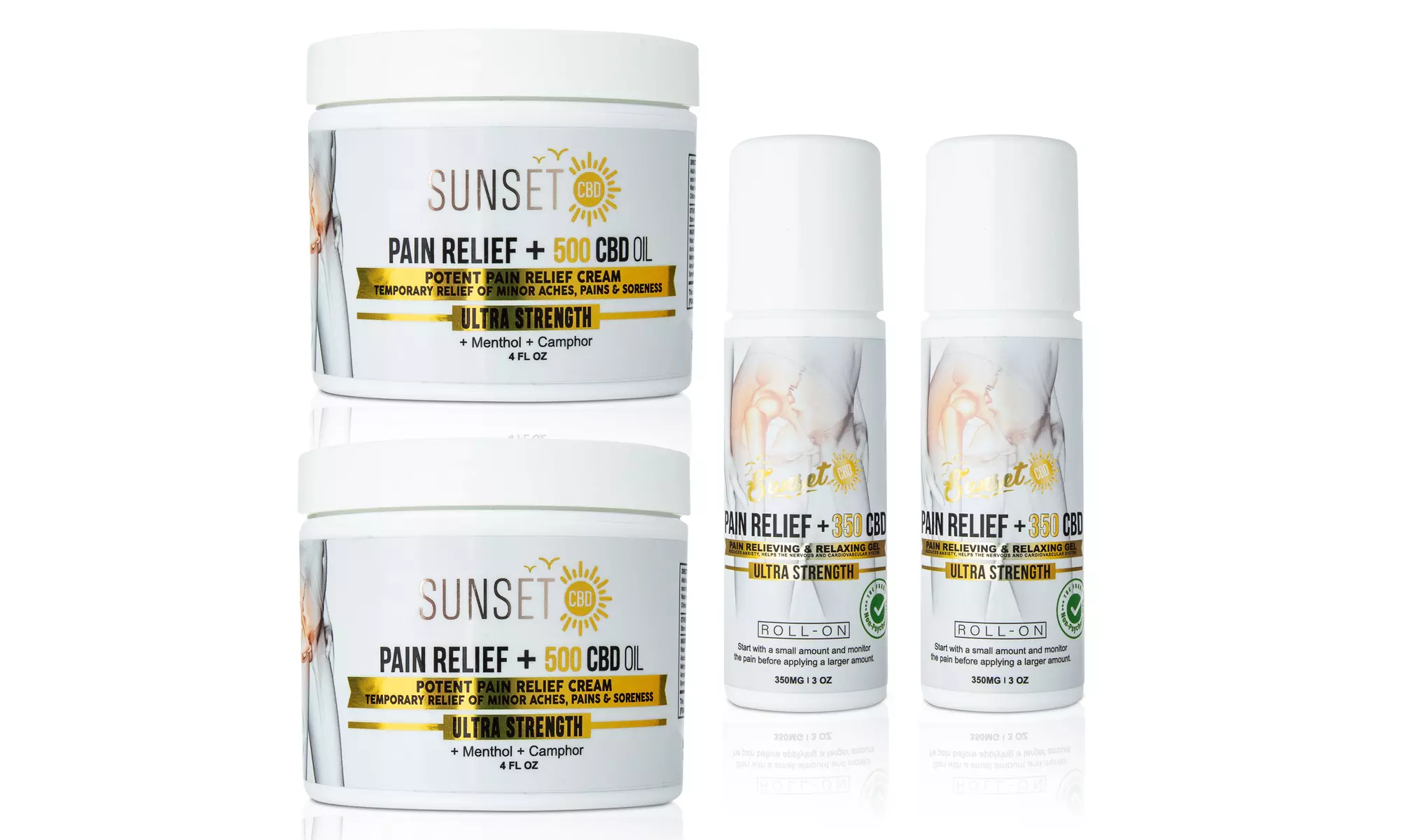 Sunset CBD Pain Relief Cream with Organic CBD & Menthol