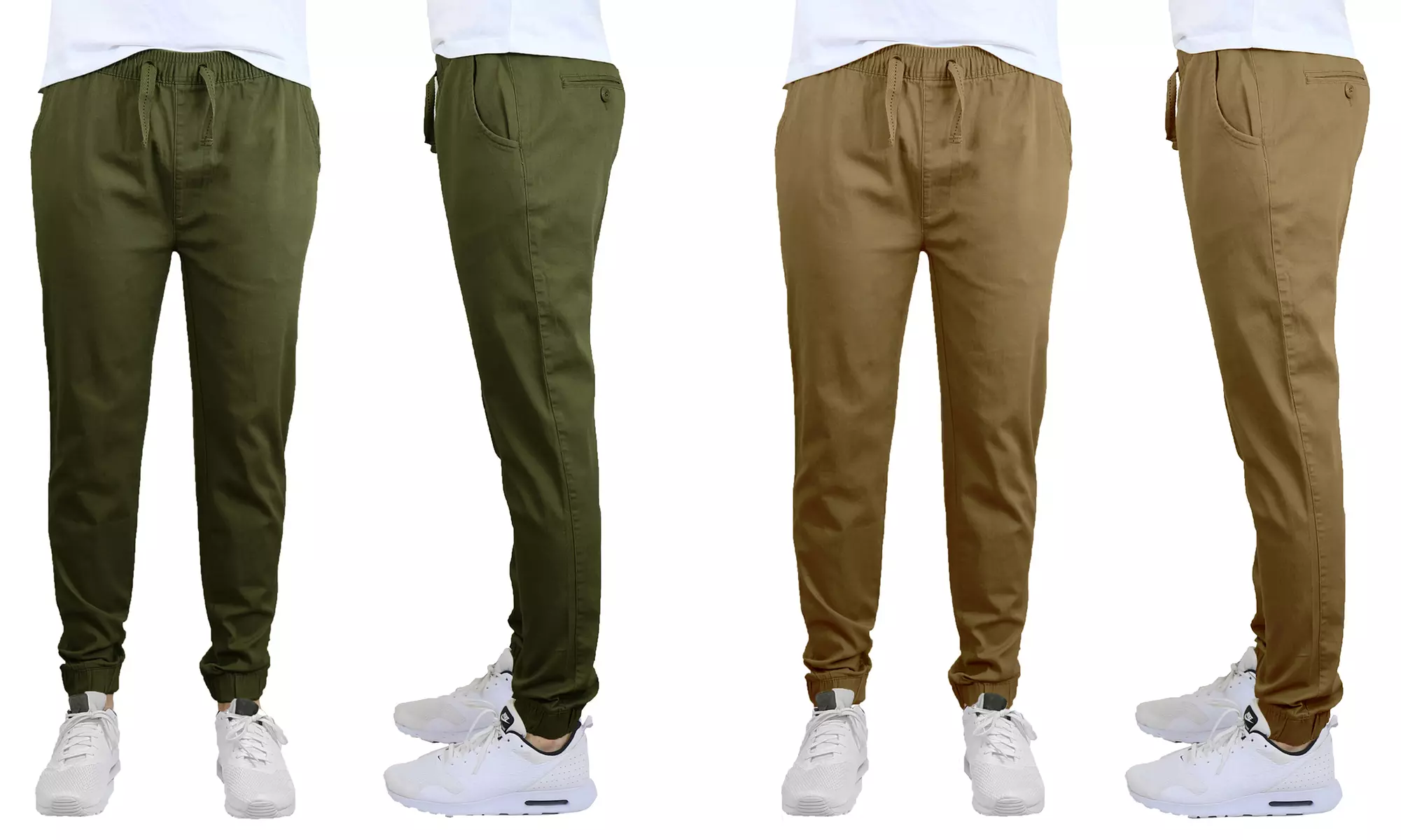 2-Pack Galaxy By Harvic Men's Classic Cotton Stretch Twill Jogger (S-2XL)